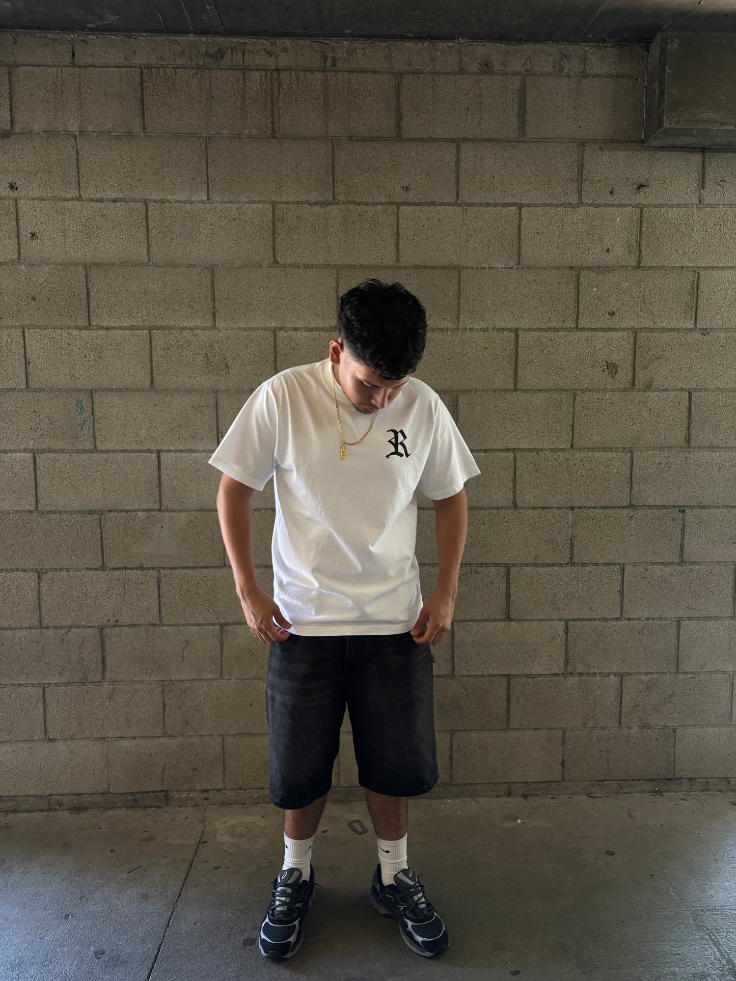 White Oversized Tab 1 T-shirt