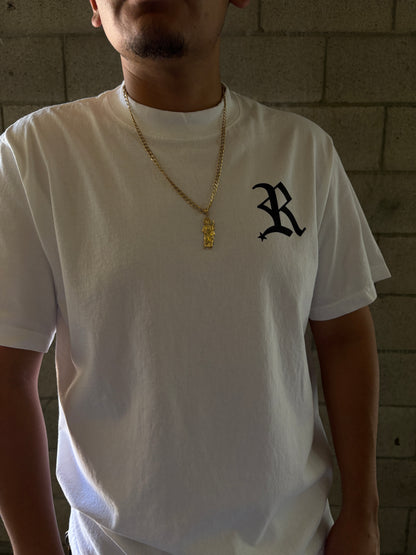White Oversized Tab 1 T-shirt