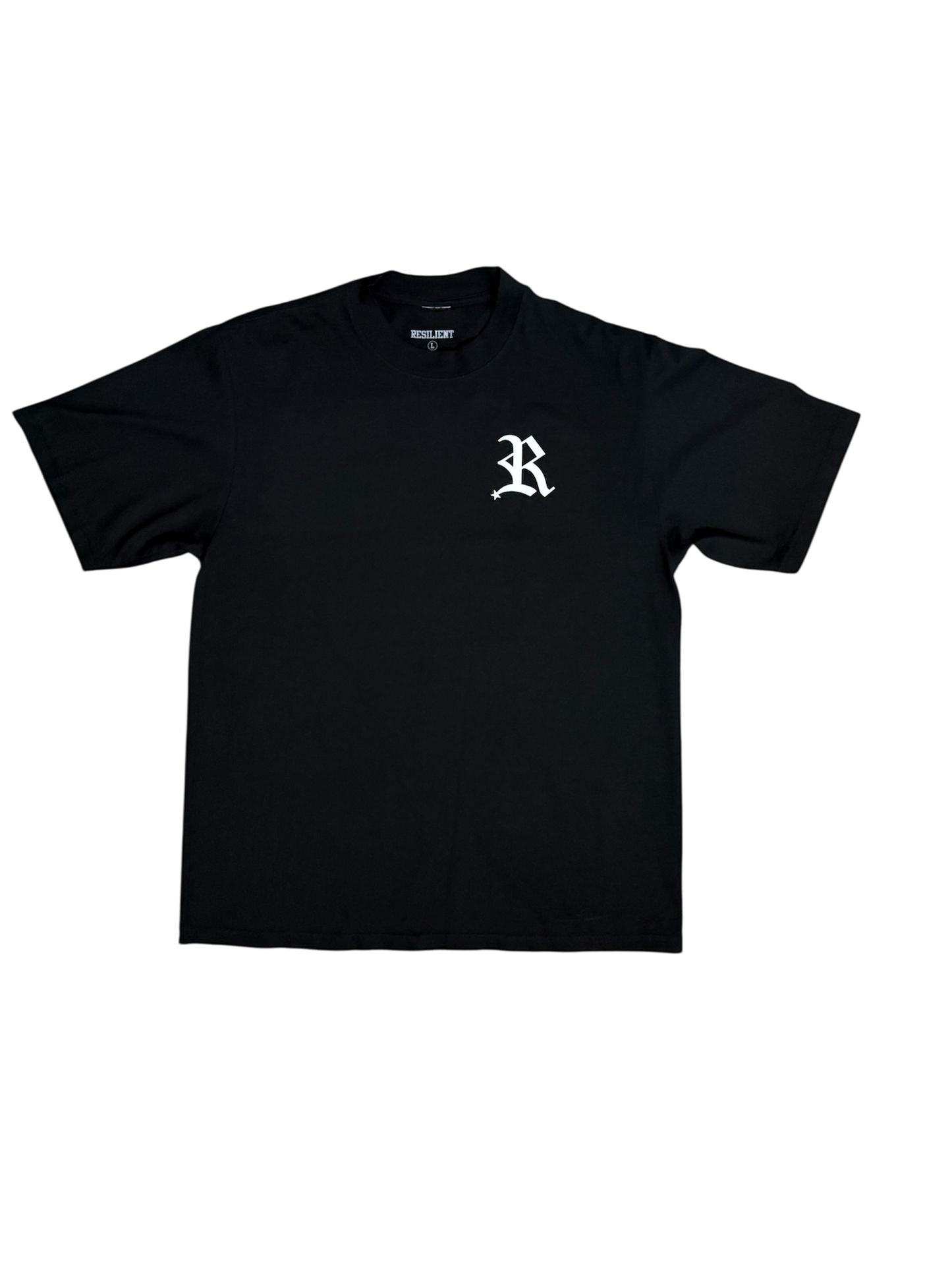 black Oversized Tab 1 T-shirt